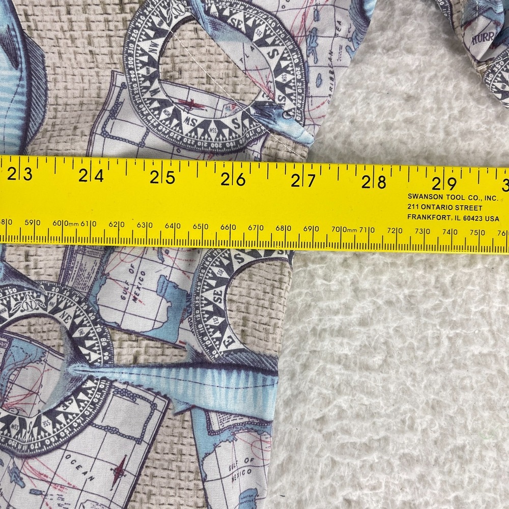 Pendleton Button-Down Shirt Mens‎ XXL Beige Nautical Short Sleeve Casual Fish - Picture 5 of 11